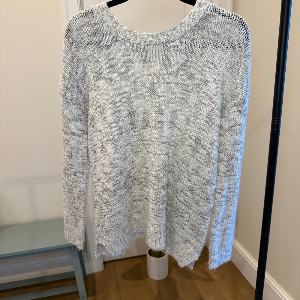 Light Gray Marled Crewneck Women’s Sweater